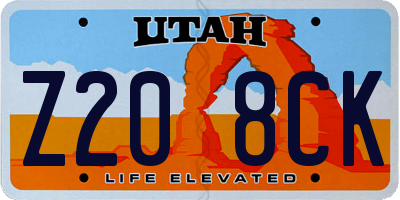 UT license plate Z208CK