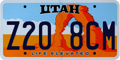 UT license plate Z208CM