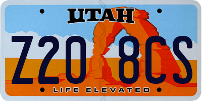 UT license plate Z208CS