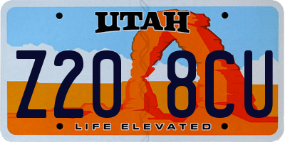 UT license plate Z208CU