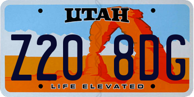 UT license plate Z208DG