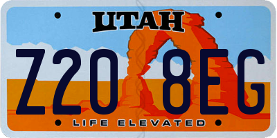 UT license plate Z208EG