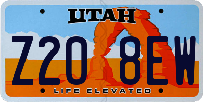 UT license plate Z208EW