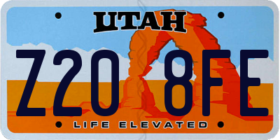 UT license plate Z208FE