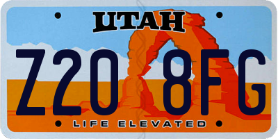 UT license plate Z208FG