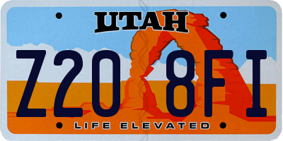 UT license plate Z208FI