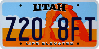 UT license plate Z208FT