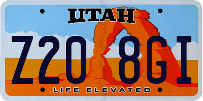 UT license plate Z208GI