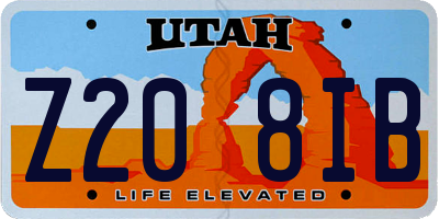 UT license plate Z208IB