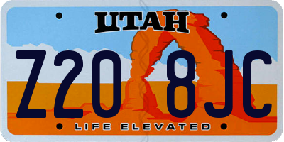 UT license plate Z208JC