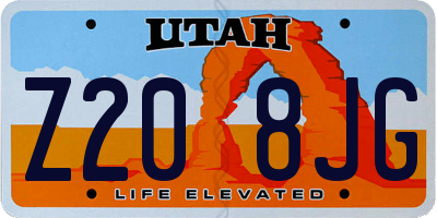 UT license plate Z208JG