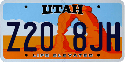 UT license plate Z208JH