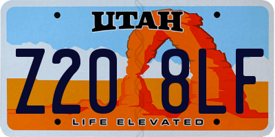 UT license plate Z208LF