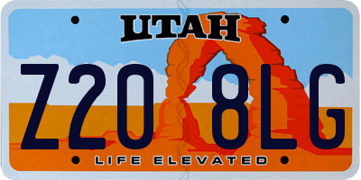 UT license plate Z208LG
