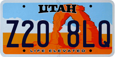 UT license plate Z208LQ