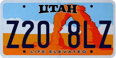 UT license plate Z208LZ