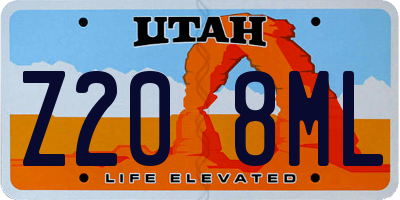 UT license plate Z208ML