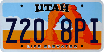 UT license plate Z208PI