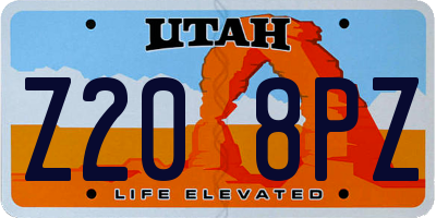 UT license plate Z208PZ