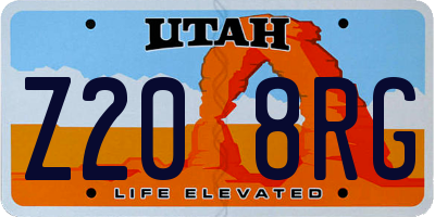 UT license plate Z208RG