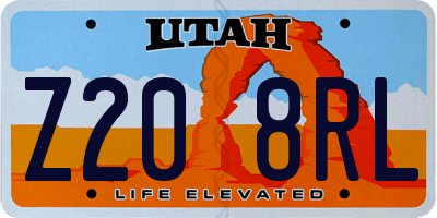 UT license plate Z208RL