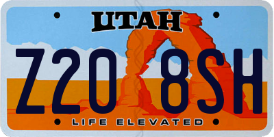 UT license plate Z208SH