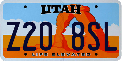 UT license plate Z208SL