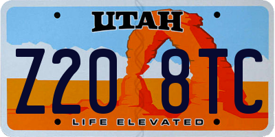UT license plate Z208TC