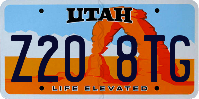 UT license plate Z208TG
