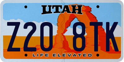 UT license plate Z208TK
