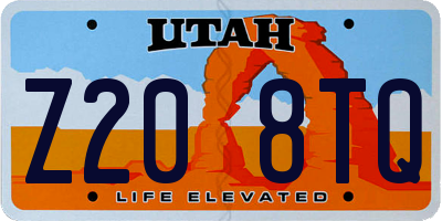 UT license plate Z208TQ