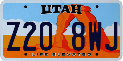 UT license plate Z208WJ