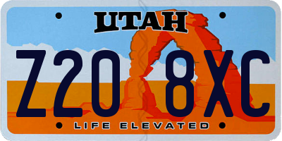 UT license plate Z208XC