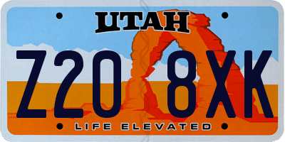 UT license plate Z208XK