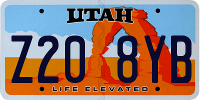 UT license plate Z208YB
