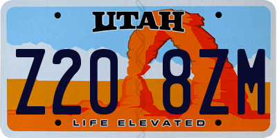 UT license plate Z208ZM