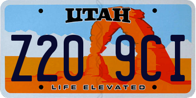 UT license plate Z209CI