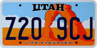 UT license plate Z209CJ