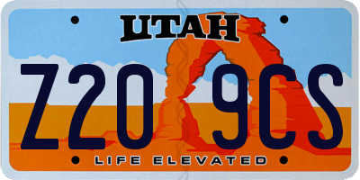 UT license plate Z209CS