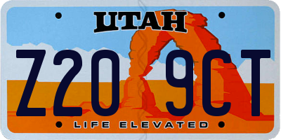 UT license plate Z209CT