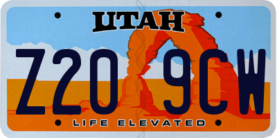 UT license plate Z209CW