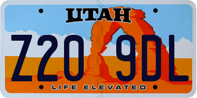 UT license plate Z209DL