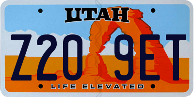 UT license plate Z209ET