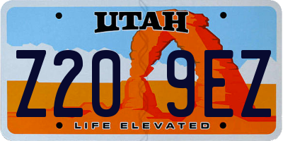 UT license plate Z209EZ