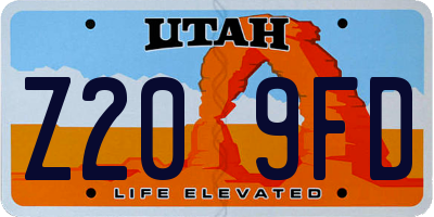 UT license plate Z209FD