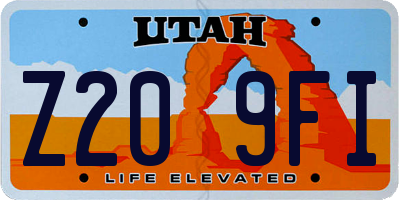 UT license plate Z209FI
