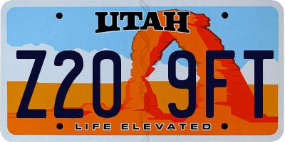 UT license plate Z209FT
