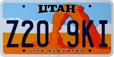 UT license plate Z209KI