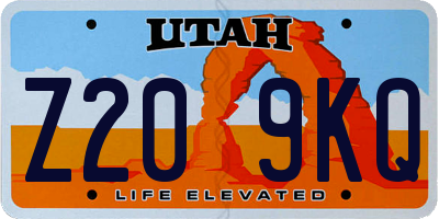 UT license plate Z209KQ