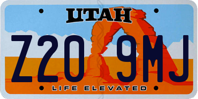 UT license plate Z209MJ